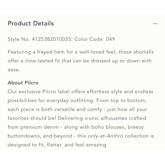 Anthropologie Pilco Cut-Off Short Overalls NWT SZ 32 - Picture 11 of 12